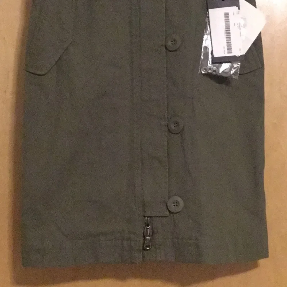 MAX MARA Virtus Zip Front Military Pencil Skirt - Picture 6 of 13